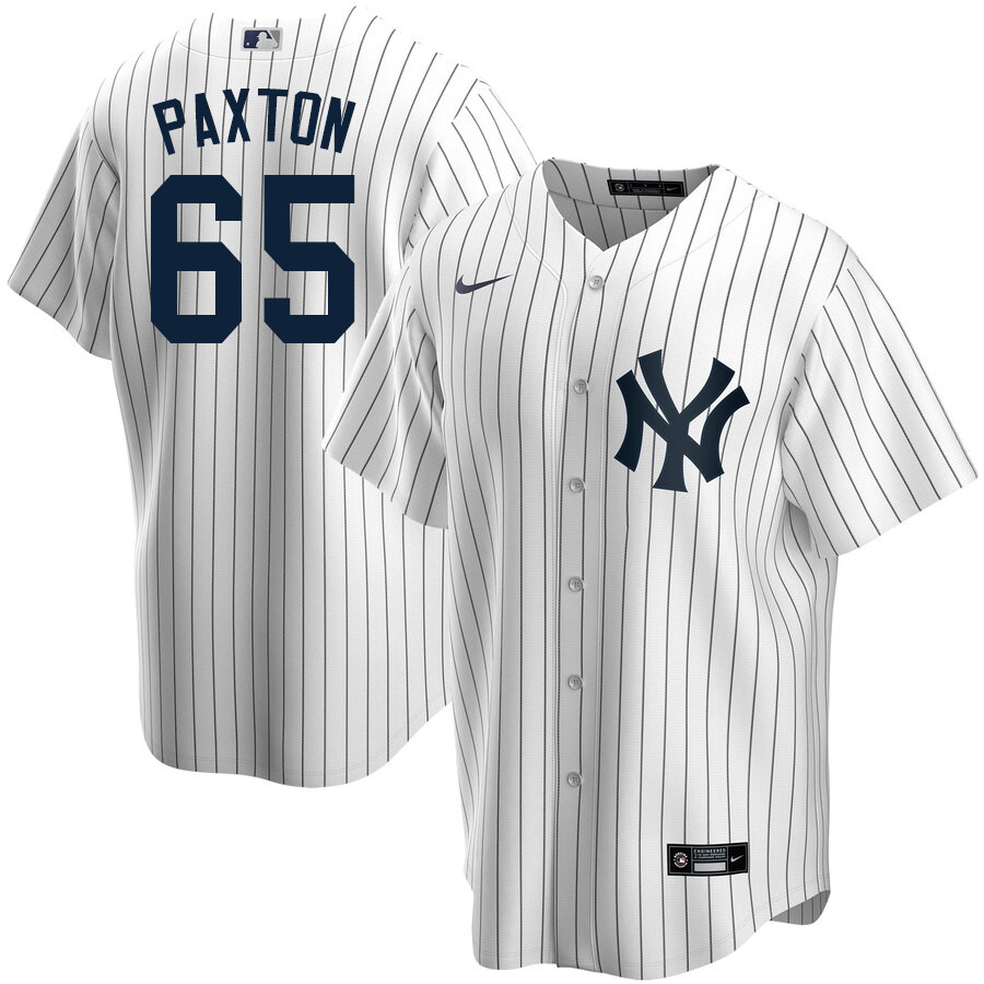 2020 Nike Men #65 James Paxton New York Yankees Baseball Jerseys Sale-White